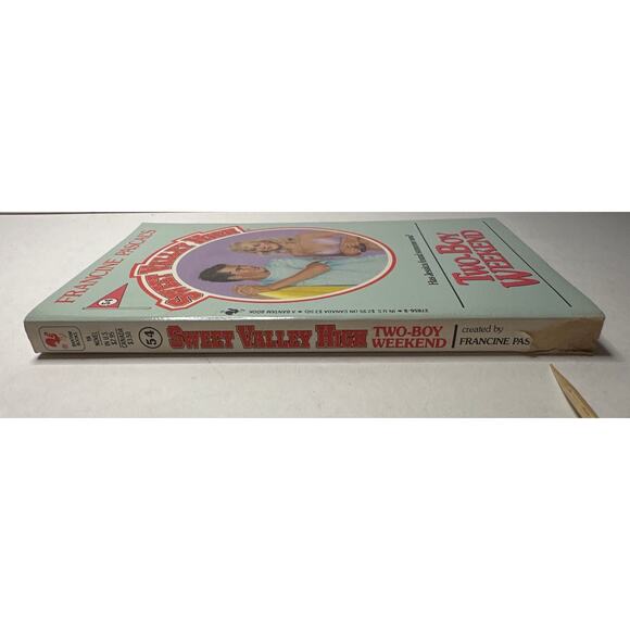 Sweet Valley High 1ST Edition First Print Book #54 Two-Boy Weekend Vintage 1980s - Picture 3 of 8